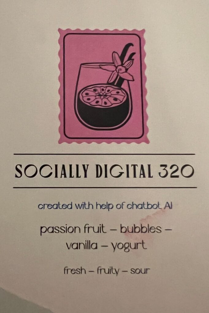 Picture for the blog - description - From the cocktail menu in one bar in Prague, Czech Republic